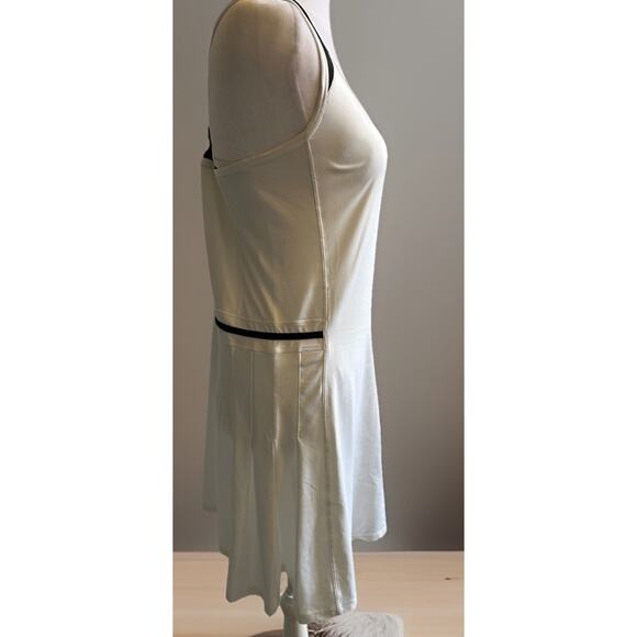 NEW White Tennis Dress Pleated Mini Sporty Golf Razor Back Preppy Active Comfy M - Picture 2 of 15